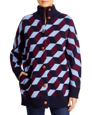 Tory Burch Chevron Sweater Coat | Bloomingdale's