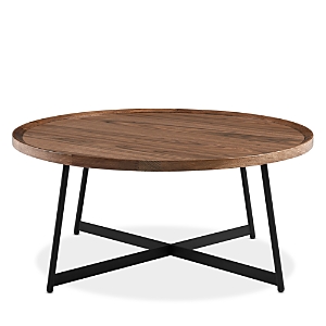 Euro Style Niklaus Round Coffee Table In Walnut