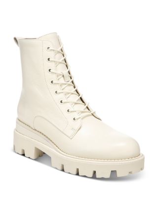 cream colored combat boots