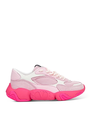 Valentino Garavani Women's Pink Mesh Sneakers