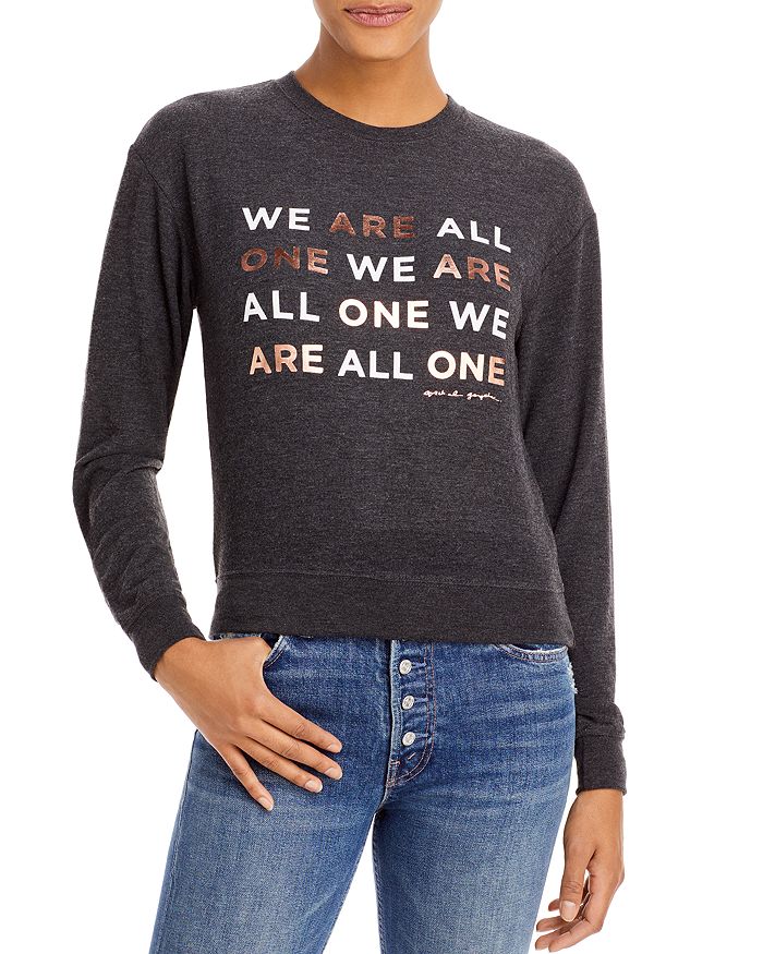 Spiritual gangster stripe crew neck sweatshirt Clearance