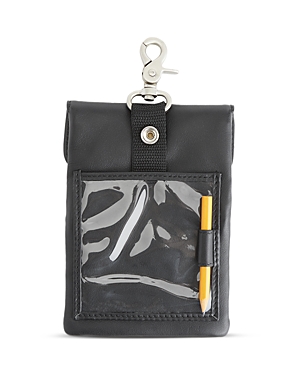 Royce New York Clip On Leather Golf Pouch In Black