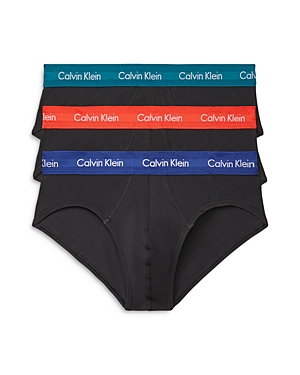 CALVIN KLEIN COTTON STRETCH MOISTURE WICKING HIP BRIEFS, PACK OF 3,NB2613