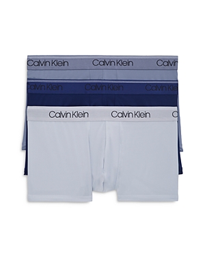 CALVIN KLEIN MICROFIBER STRETCH WICKING LOW RISE TRUNKS, PACK OF 3,NB2569