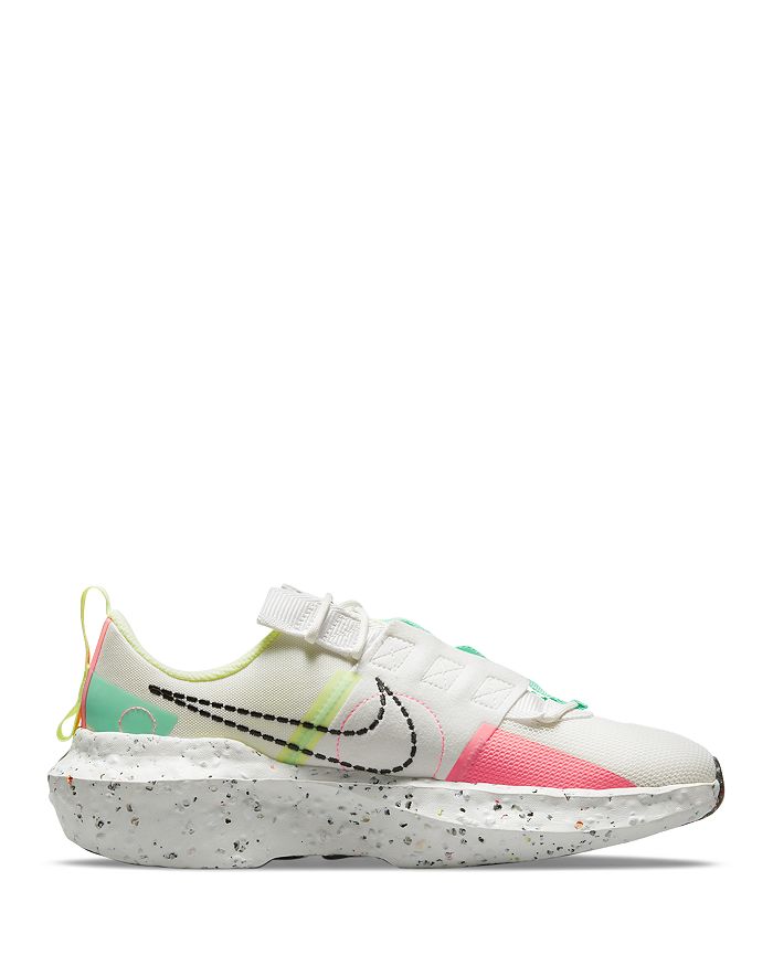Nike Crater Impact Sneakers In Off White And Neon Tones In Football Grey/volt Hyper Crimson-black