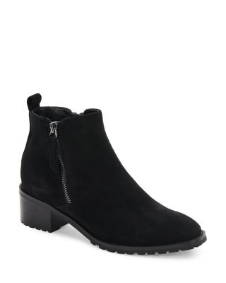 black suede waterproof booties