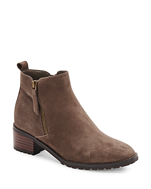 Blondo Samara Bootie In Dark Taupe Suede