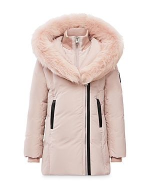 Mackage Girls' Leelee Hooded Down Coat - Little Kid In Petal