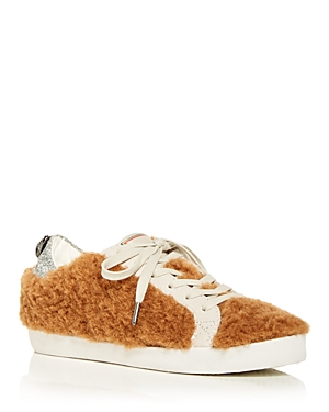 KURT GEIGER WOMEN'S LEXI EAGLE FAUX FUR LOW TOP SNEAKERS,8486748999