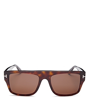 Tom Ford Men's Dunning-02 Rectangle Acetate Sunglasses In Havana/brown