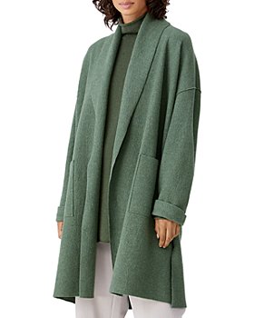 Eileen Fisher Petites - Shawl Collar Wool Swing Coat