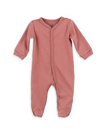 Oliver & Rain - Girls' Solid Organic Cotton Footie Pajama - Baby