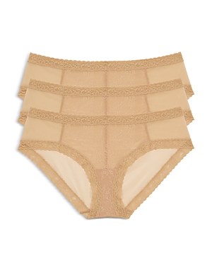 Natori Women's 3-pk. Escape Mesh Girl Brief Underwear In Cafe