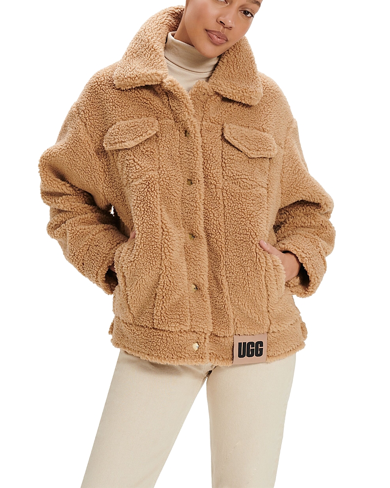 Ugg Frankie Sherpa Trucker Jacket Camel In Camel