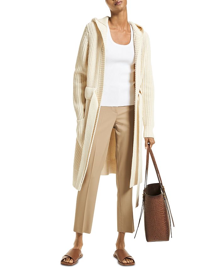 Hooded belted outlet cardigan