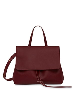 Mansur Gavriel Lady Leather Satchel In Claret