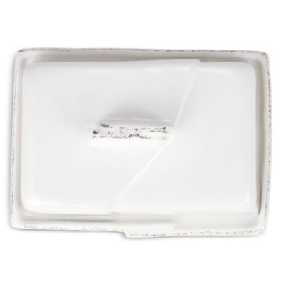Lastra White Butter Dish