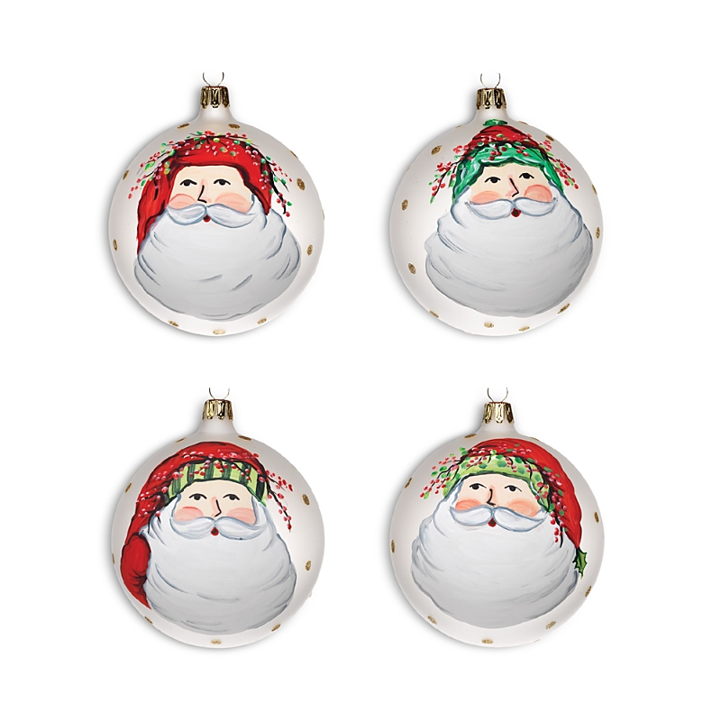 Vietri Old St. Nick Assorted Ornaments 4-piece Set In Multi