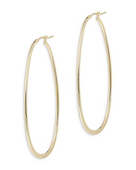 Bloomingdale's - Polished Oval Hoop Earrings in 14K Yellow Gold - 100% Exclusive