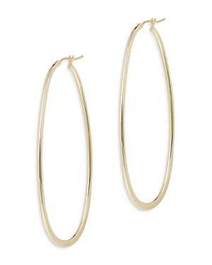 Bloomingdale's Made In Italy Polished Oval Hoop Earrings In 14k Yellow Gold - 100% Exclusive