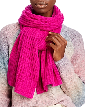 C By Bloomingdale's Solid Ribbed Cashmere Scarf - 100% Exclusive In Mulberry