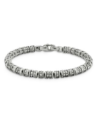 David Yurman - Men's Sterling Silver Pyramid Rondelle Bracelet