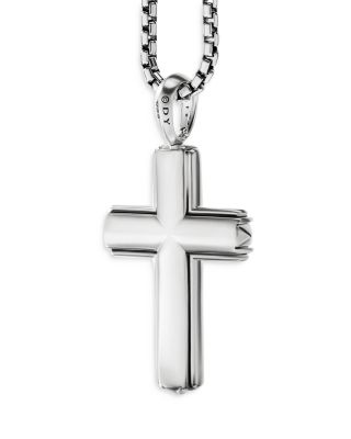  Sterling Silver Pyramid Cross Pendant