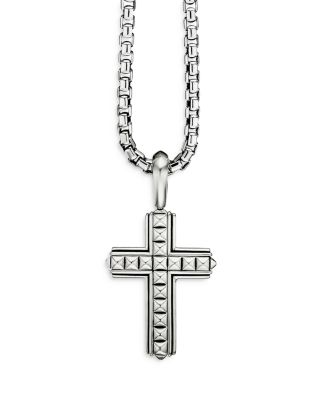 Sterling Silver Pyramid Cross Pendant