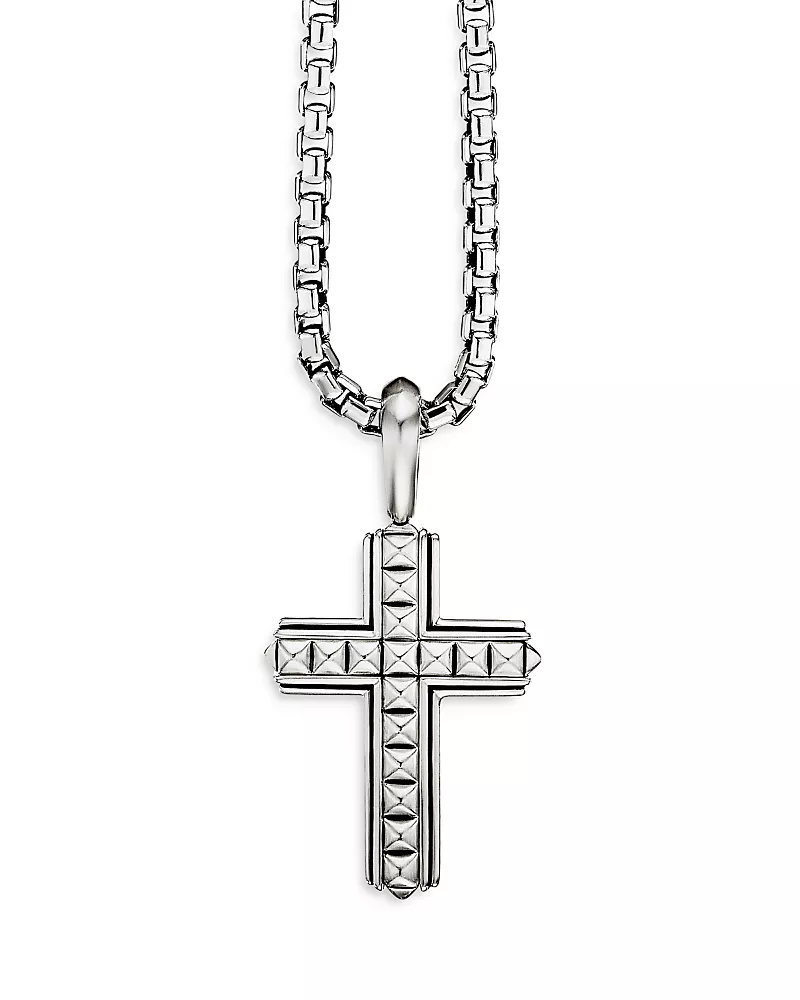 David Yurman Sterling Silver Pyramid Cross Pendant
