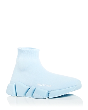 Balenciaga Women's Speed 2.0 Knit High Top Sock Sneakers In Blue
