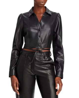 Faux Leather Tops - Bloomingdale's