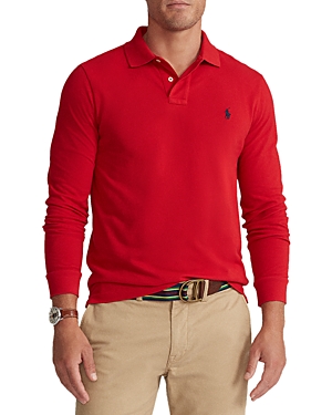 Polo Ralph Lauren Classic Fit Mesh Long-sleeve Polo Shirt In Rl 2000 Red