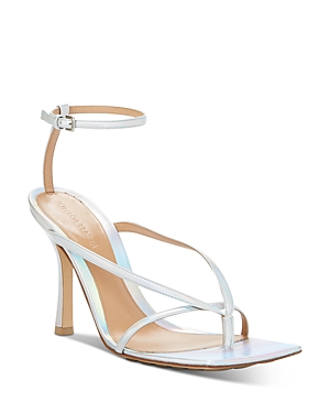Bottega Veneta Bottega Venetta Women's Square-toe High-heel Sandals In Moondrop