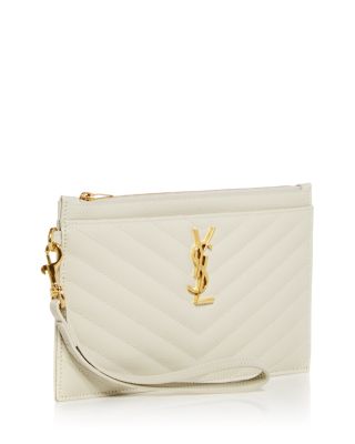 Monogram Quilted Leather Wallet Clutch