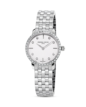 Frederique Constant Slimline Watch, 25mm In White/silver