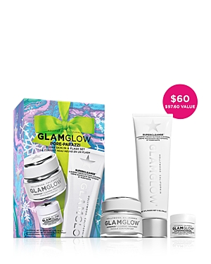 GLAMGLOW PORE-PARAZZI CLEAR SKIN IN A FLASH GIFT SET ($102 VALUE),G1F9Y1
