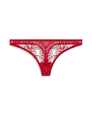 Shop Journelle Chloe Lace Thong In Berry Red