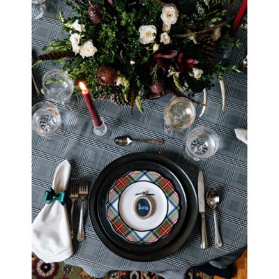 Pewter Stoneware Round Charger