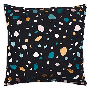 Surya Terra Abstract Decorative Pillow, 20 X 20 In Black Multi