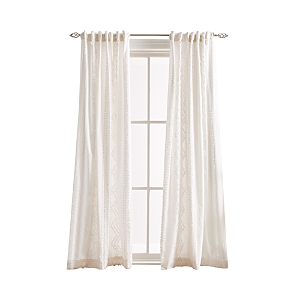 Peri Home Cut Geo 108 X 50 Back Tab Window Panel, Pair In Winter White