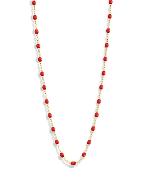 Gigi Clozeau 18k Yellow Gold Coral Necklace In Poppy