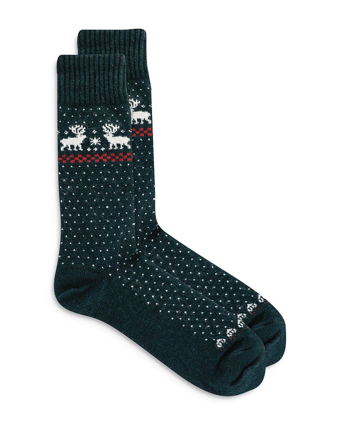 Polo Ralph Lauren Wool Blend Moose Fair Isle Boot Socks