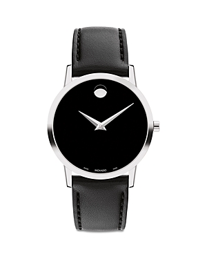 Movado Classic Museum Quartz Analog Watch In Black/silver