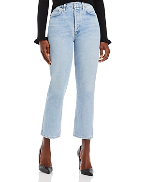AGOLDE RILEY CROP HIGH RISE JEANS IN DIMENSION,A056C-1141