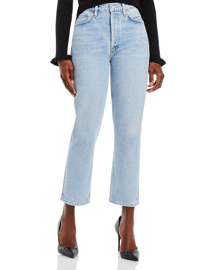 AGOLDE Riley Crop High Rise Jeans in Dimension | Bloomingdale's
