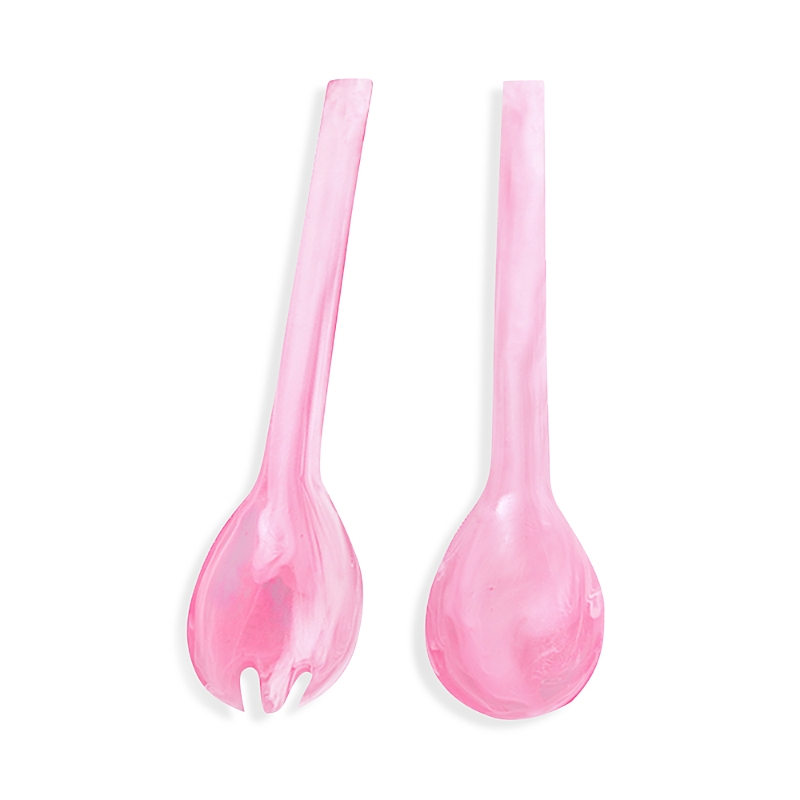 Nashi Everyday Salad Serving Set In Pink Swirl