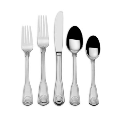 London Shell 45 Piece Flatware Set