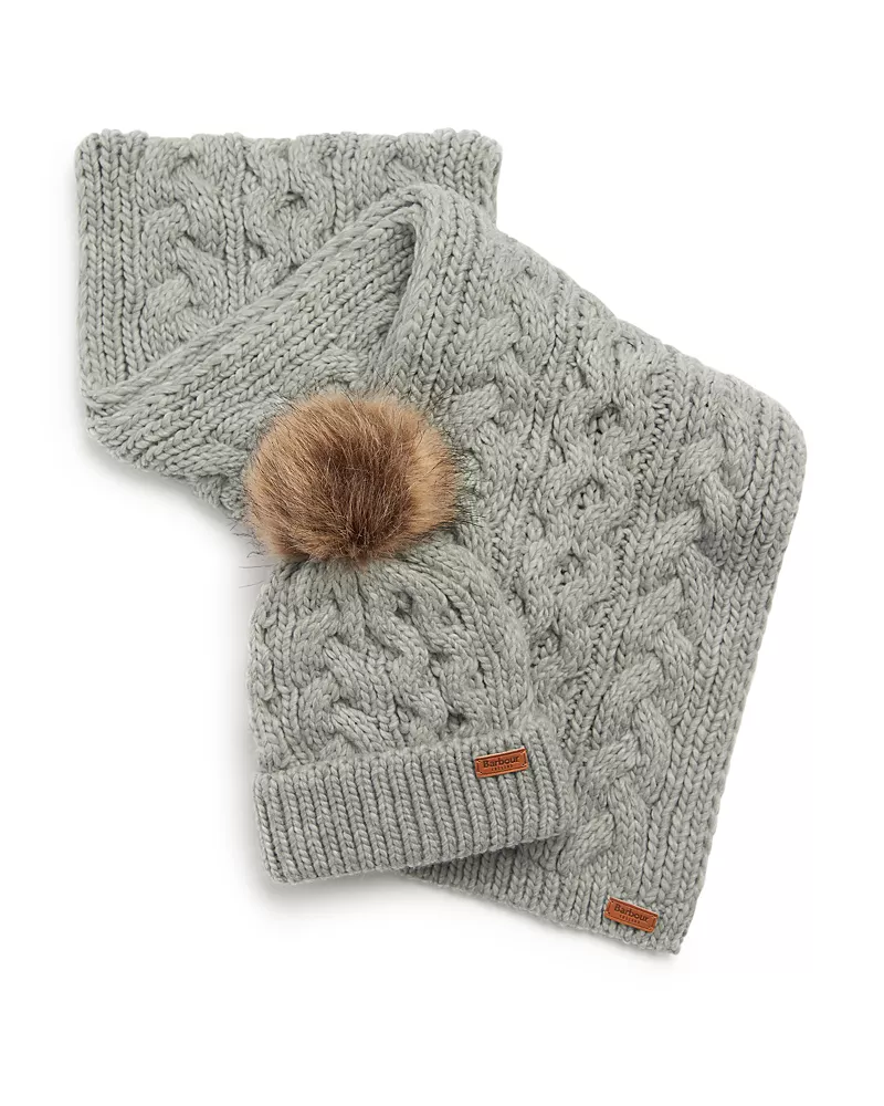 Barbour Penshaw Beanie & Scarf Set