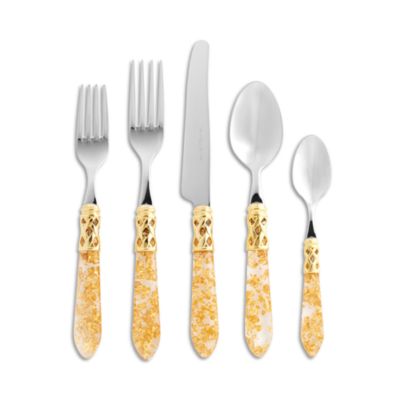 Aladdin Brilliant Gold Fleck Five-Piece Place Setting