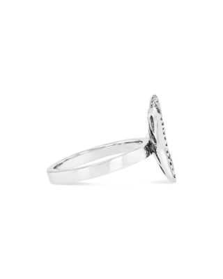 18K White Gold Fireworks Diamond Round Cut & Baguette Butterfly Ring